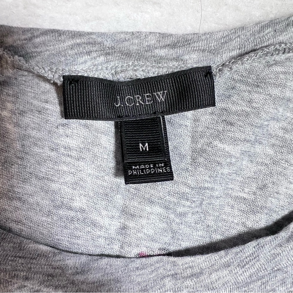 J. Crew Gray Ladybug Cotton Tee - Picture 4 of 6
